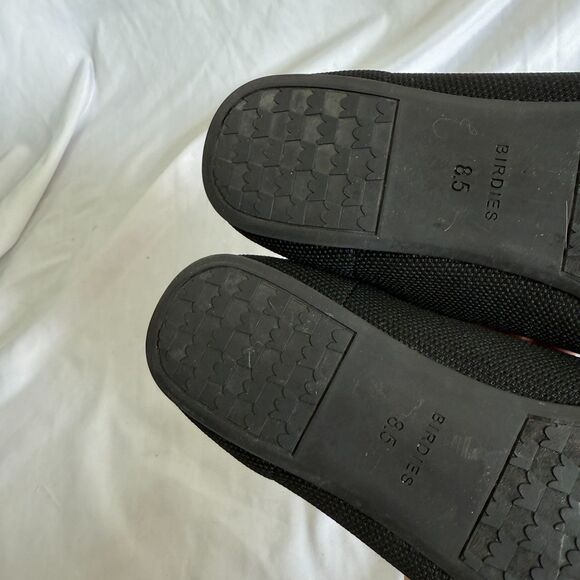 Birdies Flat Shoe Blackbird Comfort Knit Loafer Black Tan Stripe Ballet Size 8.5 - Picture 7 of 7